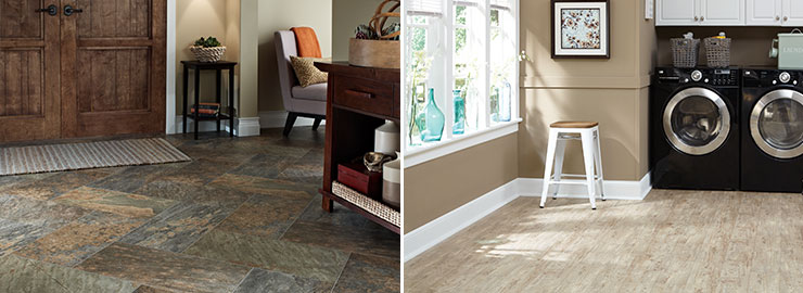 Vinyl Mannington laundry room entry floor